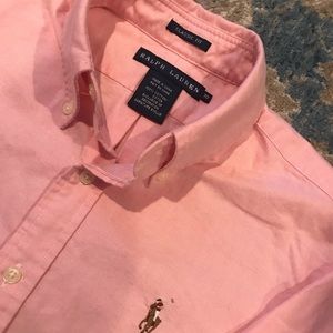 Ralph Lauren Classic Fit Pink Size 10 Long Sleeve Shirt